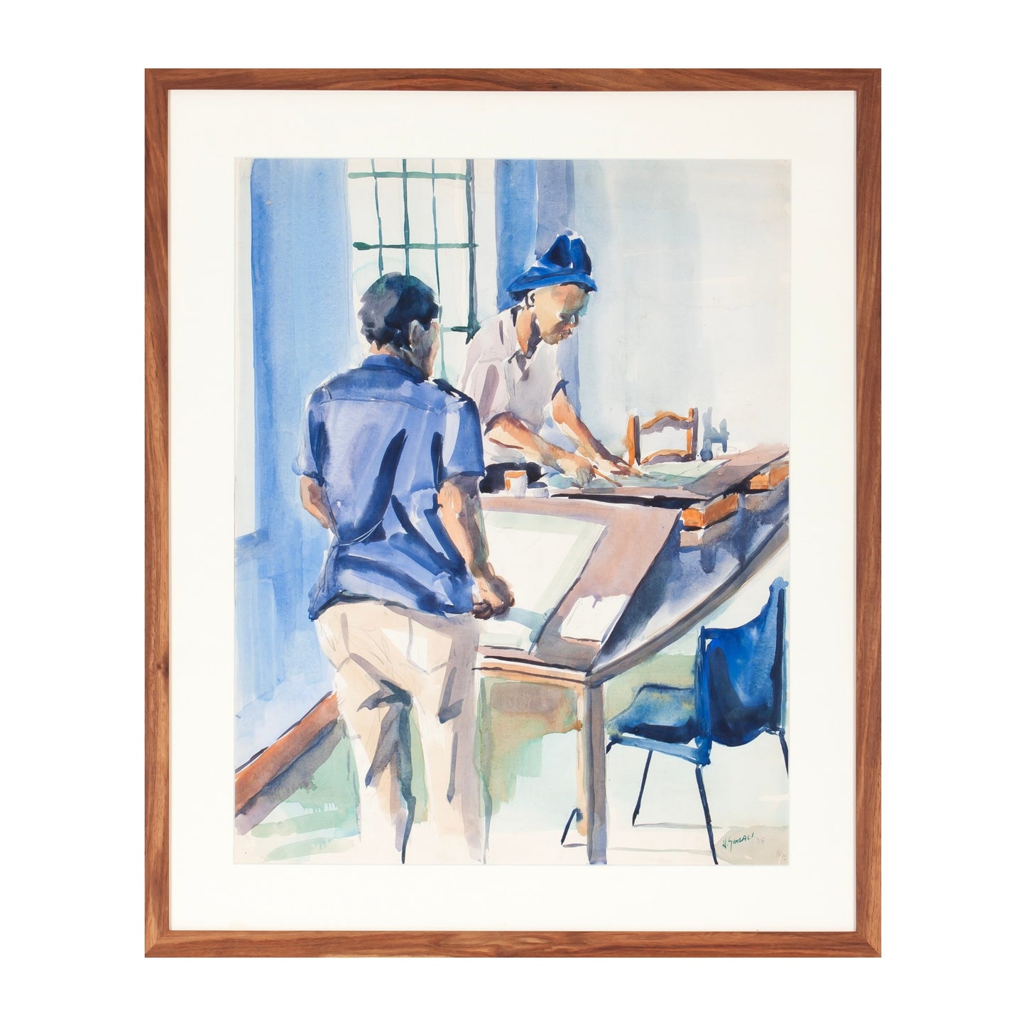 Durant Basi Sihlali, Untitled (Two Figures Drawing), 1978