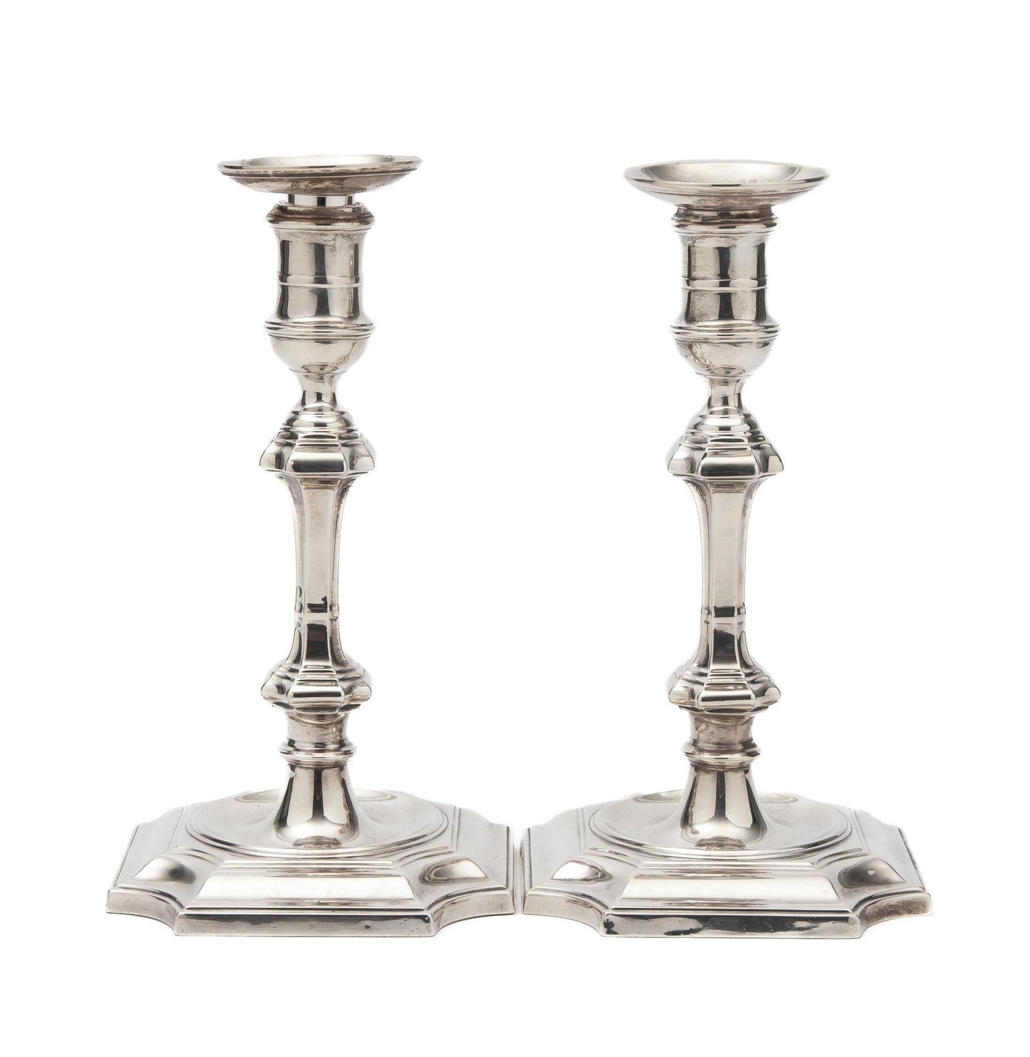 Silver Candlesticks, George V, 1914