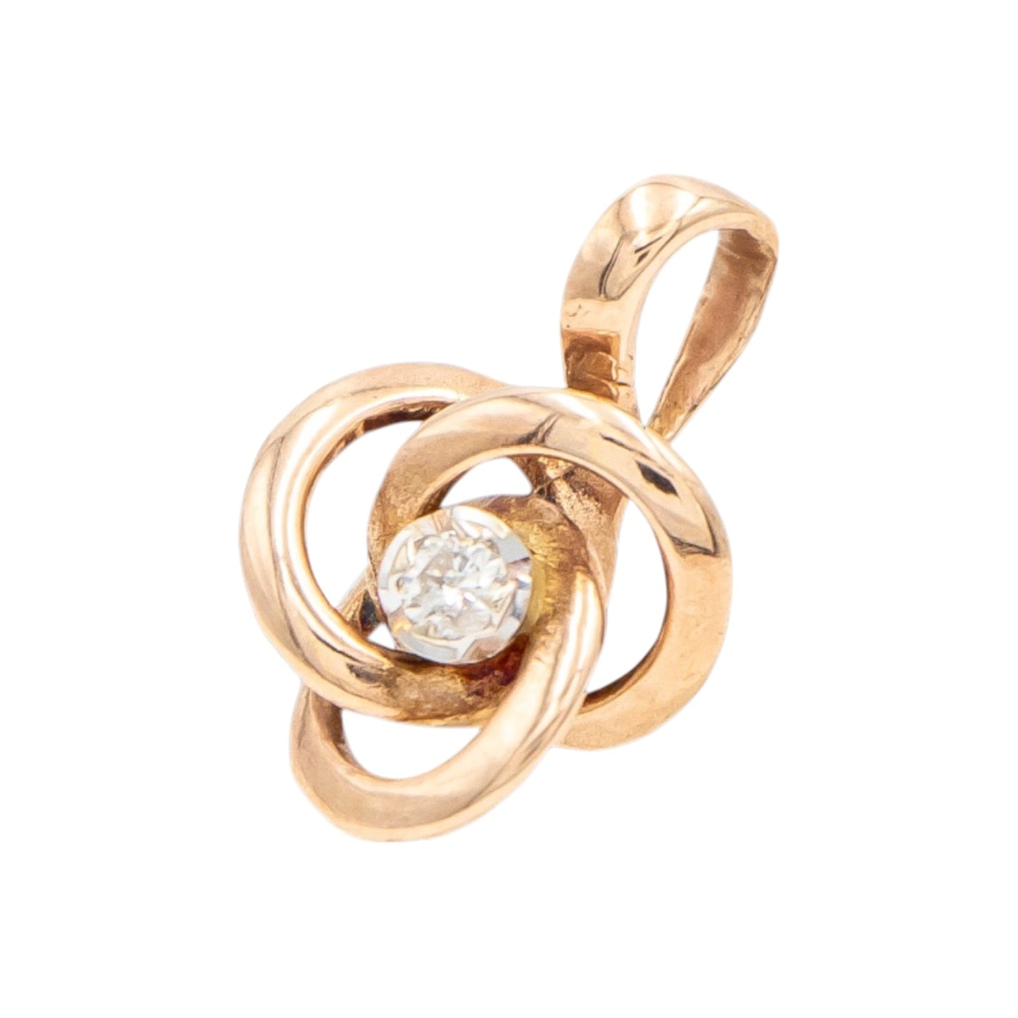 Diamond Flower Pendant