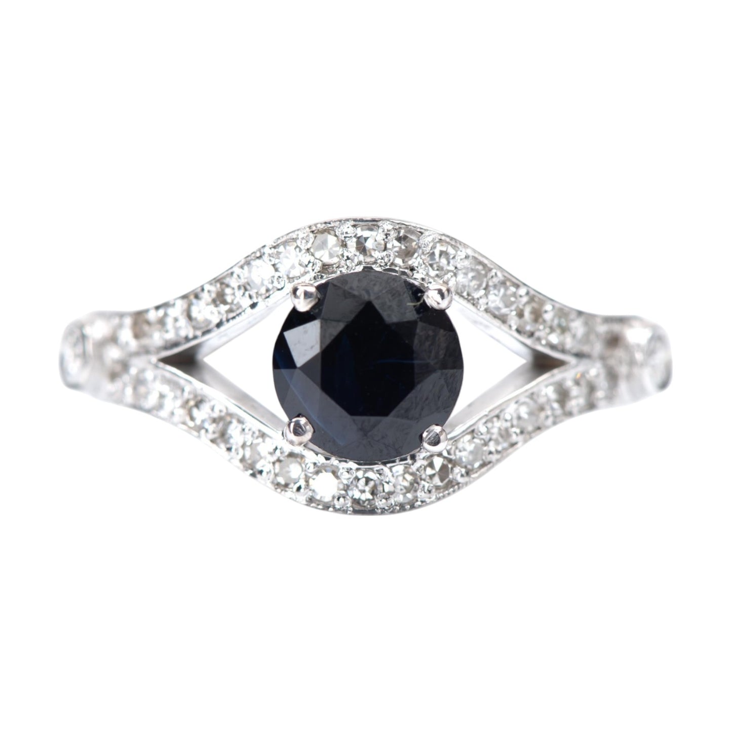 Sapphire and Natural Diamond Ring