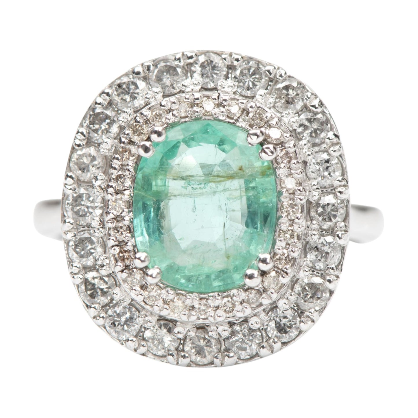 Emerald and Natural Diamond Cocktail Ring