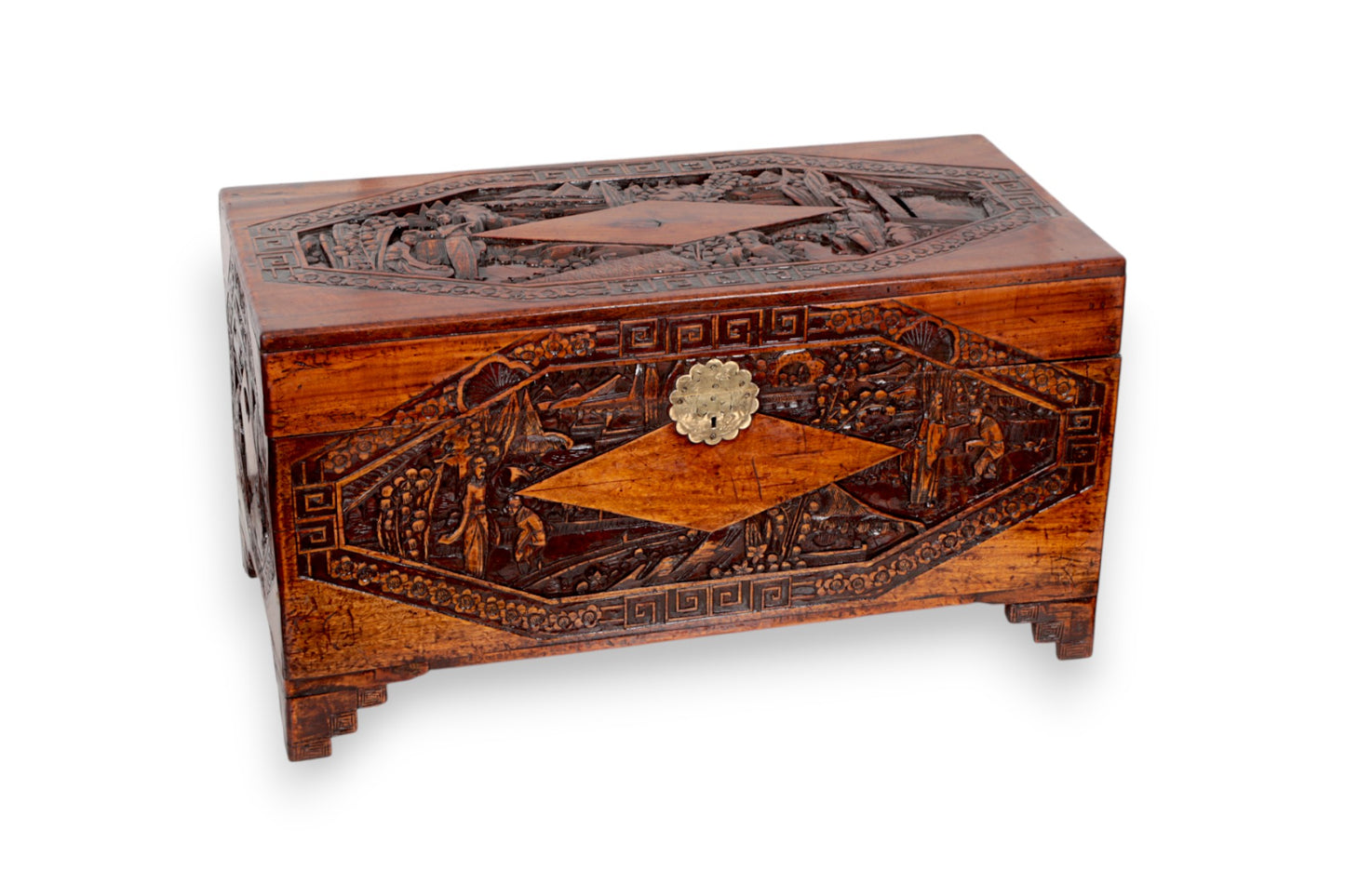 Melissa Haiden, Crane Series Chest, Repurposed vintage oriental hardwood chest, 2025