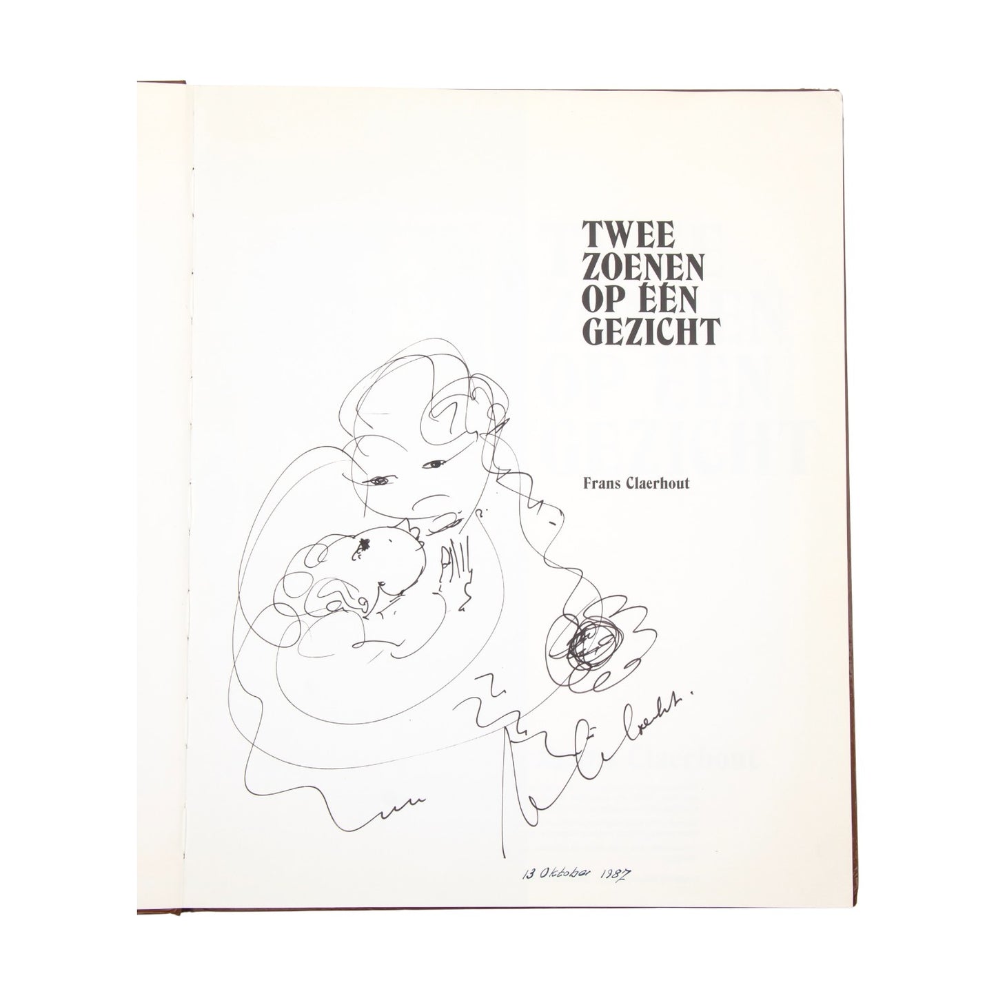 Twee Zoenen Op Een Gezicht (Signed) By Frans Claerhout