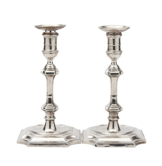 Silver Candlesticks, George V, 1914