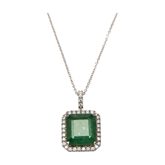 Emerald and Diamond Pendant