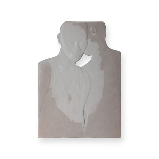 Dustin August, Soliloquy, plaster and acrylic paint, 2025