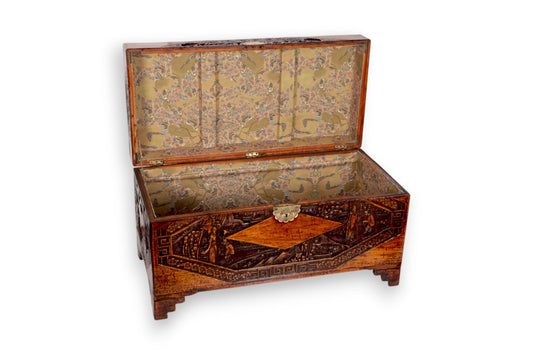Melissa Haiden, Crane Series Chest, Repurposed vintage oriental hardwood chest, 2025