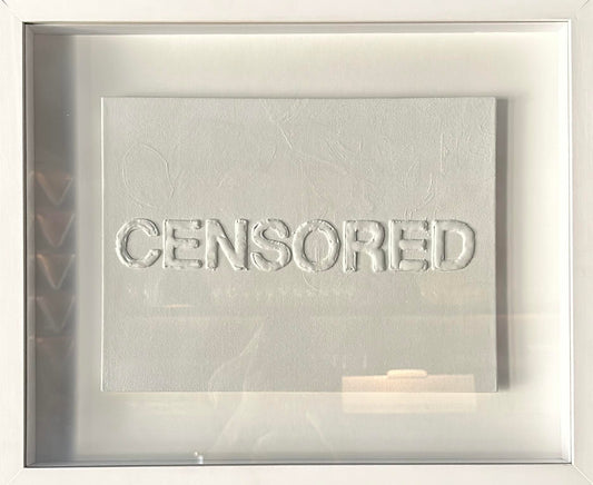 Shani Ynclan Censored, Sculptural medium, Spray paint on canvas,