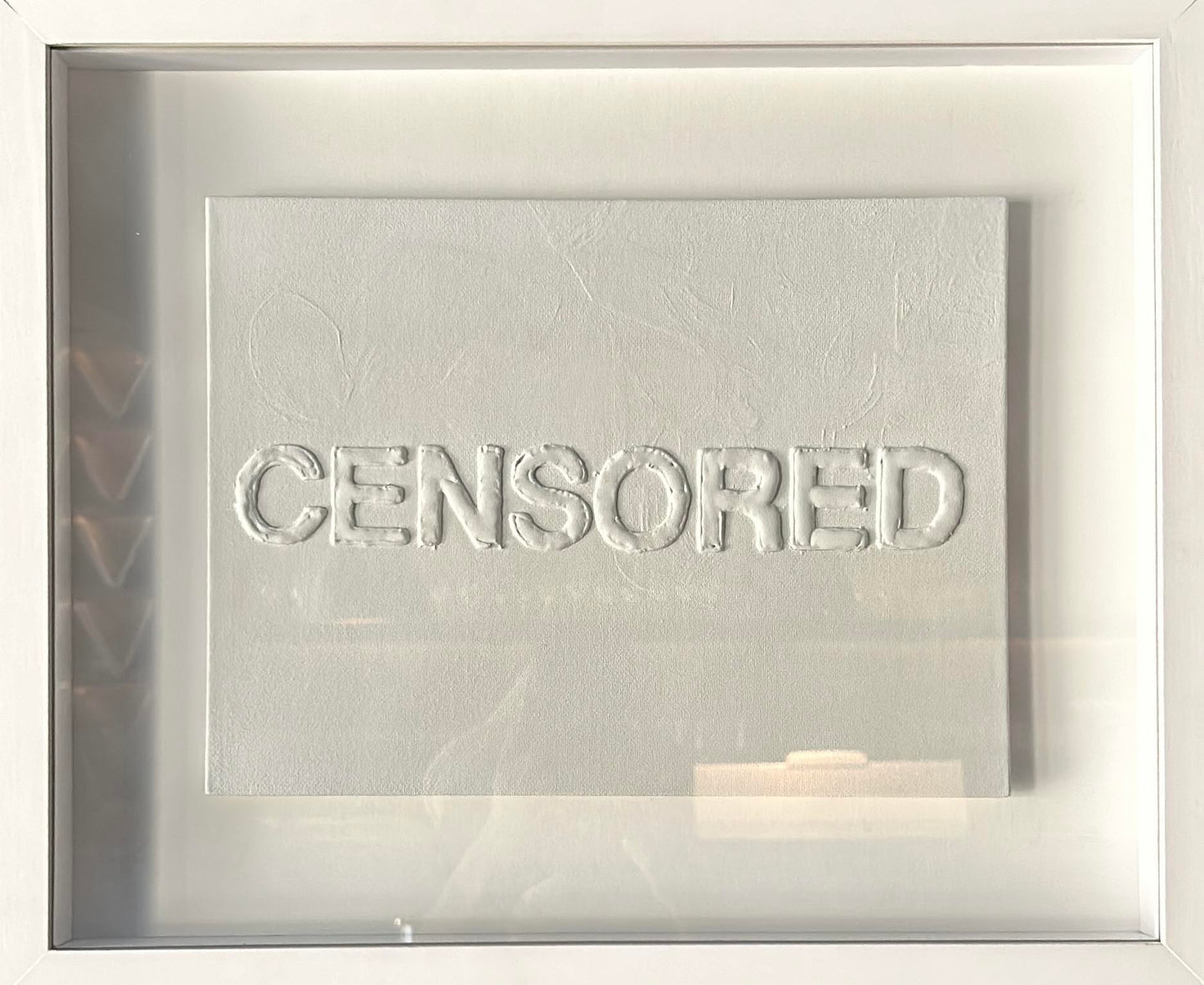 Shani Ynclan, Censored, Sculptural Medium, Spray Paint On Canvas, 2024