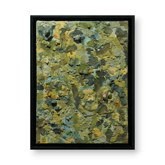 Lukas Sterzenbach,Byproducts II ,Soweto mine dumps soil and hydrochloric acid on canvas (Framed),2025