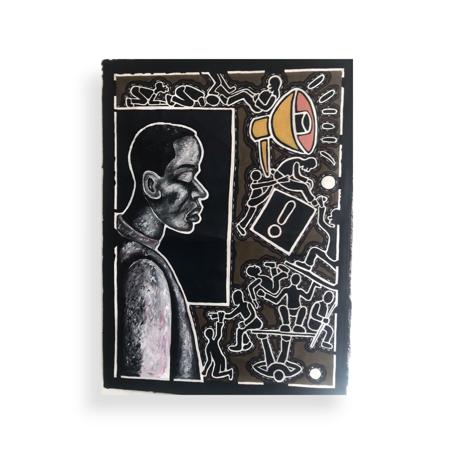 Simon Moshapo Jnr (b. 1991, Elim, Limpopo) The Mirror of Noise, 2025 Acrylic on Canvas